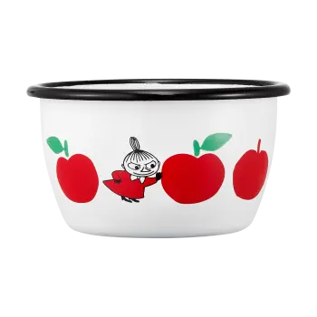 Пиала эмалированная Moomin Вкусные яблоки red 300 мл