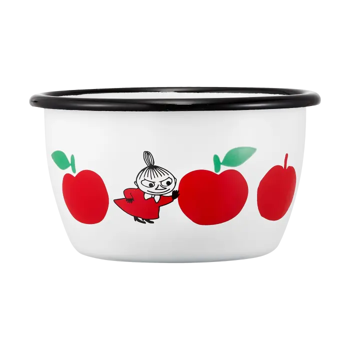 Пиала эмалированная Moomin Вкусные яблоки red 300 мл