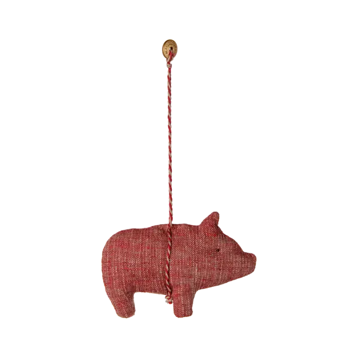 Подвесное украшение Pig Red