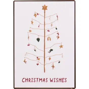 Металлическая табличка Christmas Wishes 20х14см