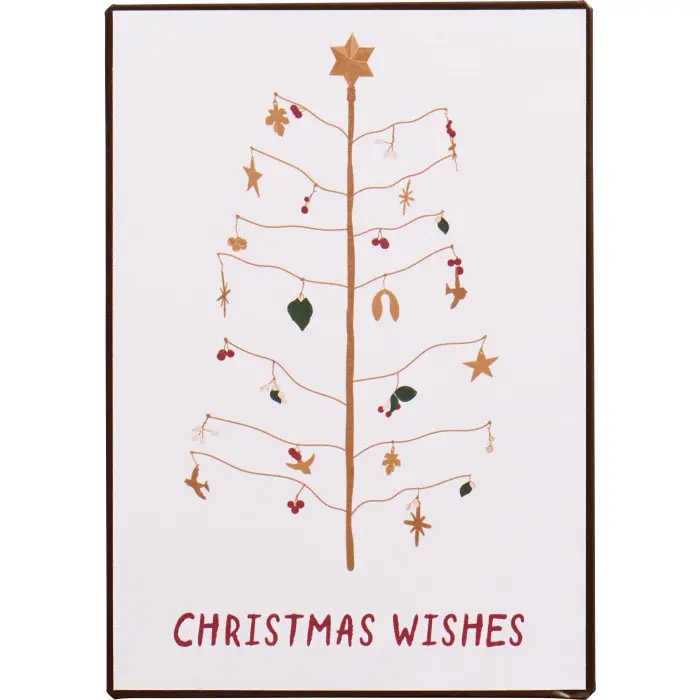 Металлическая табличка Christmas Wishes 20х14см