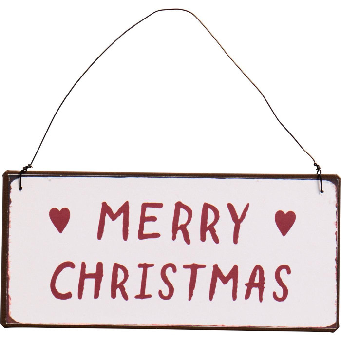 Металлическая табличка Merry Christmas 15х7 см