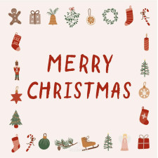 Салфетки бумажные Merry Christmas and Christmas motifs 33х33 см, 20 шт