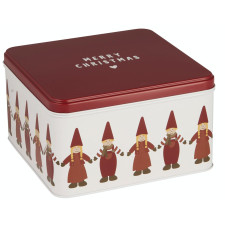 Банка для хранения Santa helpers hand in hand square