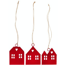 Подвесное украшение House for hanging red, в асс