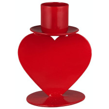 Подсвечник heart on base 8 см  для свечи d 2,2 см red