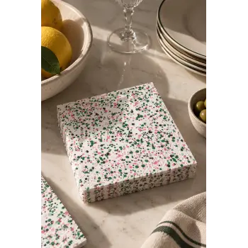 Салфетки бумажные OTC Helle pink/green 33x33 см, 20 шт