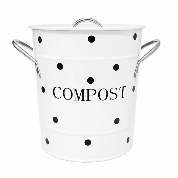 Контейнер для компоста Light grey with dots 21x19 см