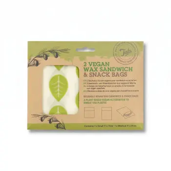 Набор восковых пакетов для сендвичей Vegan 2 шт (17х17 см, 17х21 см.)