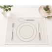 Салфетка сервировочная Dining white w emb 35х45 см