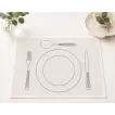 Салфетка сервировочная Dining white w emb 35х45 см