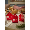 Подсвечник tealight house facade red 5 windows.