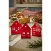 Подсвечник tealight house facade red 5 windows.