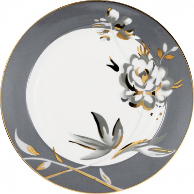 Тарелка Aslaug dark grey 20,5 см