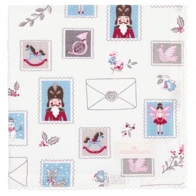 Салфетка with lace Xmas letter white 40х40 см