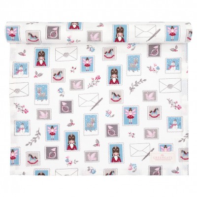 Столовая дорожка Xmas letter white 45х140 см