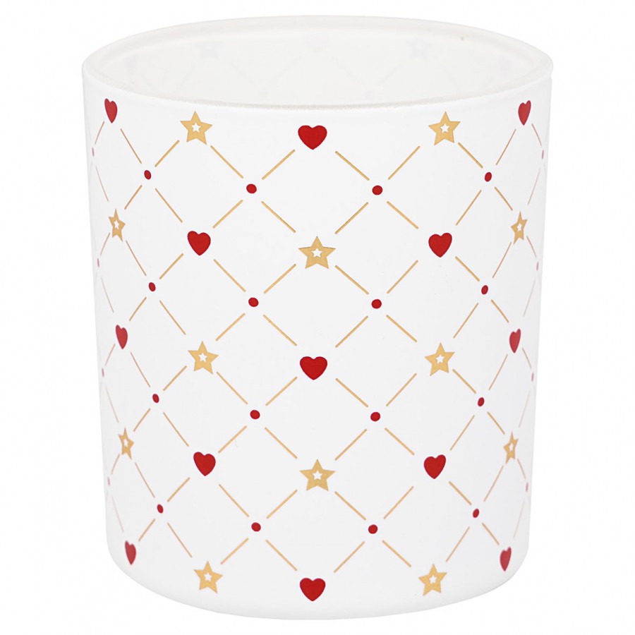 Подсвечник Clarina heart white xtra small