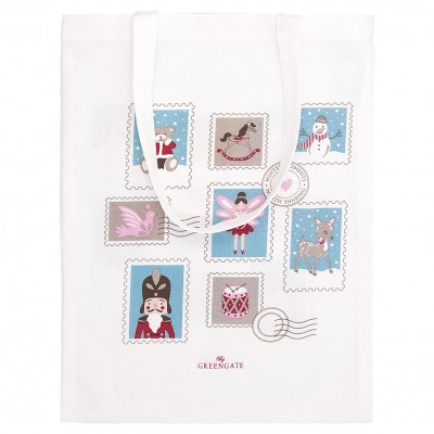 Сумка хлопковая Xmas letter white