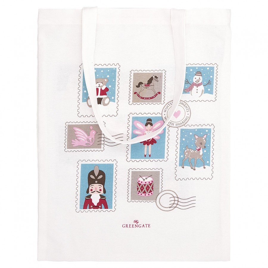 Сумка хлопковая Xmas letter white