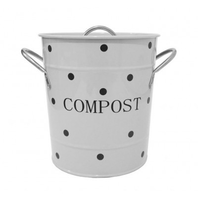 Контейнер для компоста Light grey with dots 21x19 см