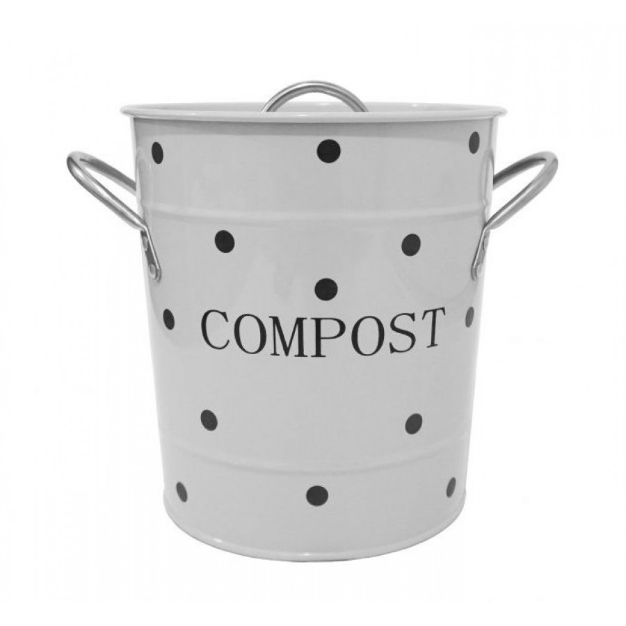 Контейнер для компоста Light grey with dots 21x19 см