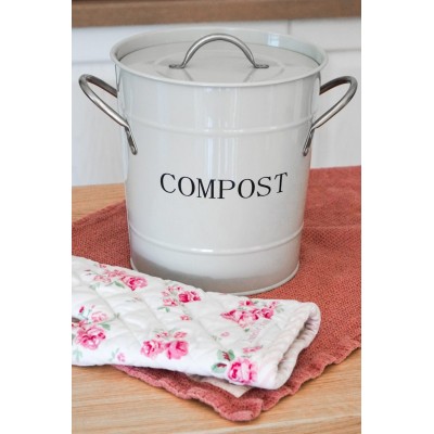 Контейнер для компоста Light grey with dots 21x19 см