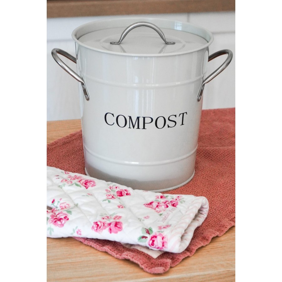 Контейнер для компоста Light grey with dots 21x19 см