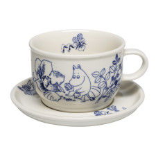 Чайная пара Moomin Весна white/blue