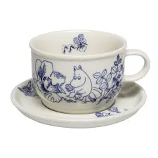 Чайная пара Moomin Весна white/blue