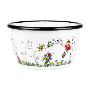 Moomin Пиала эмалированная Moomin Colors Счастливое семейство, 300 мл (ТОВАР ИЗ АУТЛЕТА)