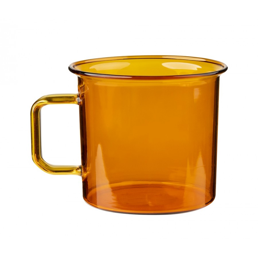 Кружка стеклянная 350 мл, янтарная (ТОВАР ИЗ АУТЛЕТА)