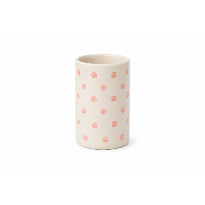 Подставка для столовых приборов with pink dots