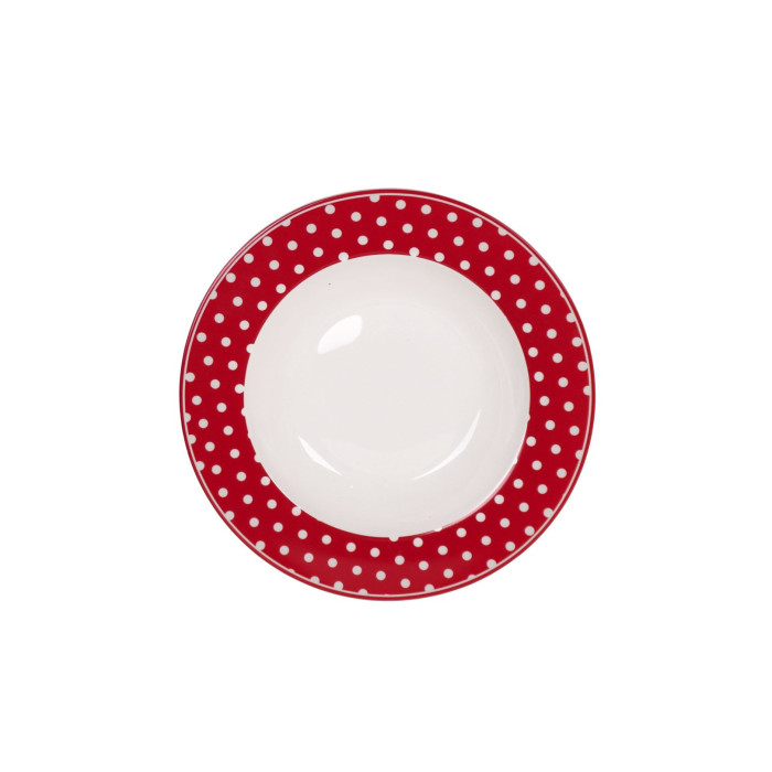 Глубокая тарелка Red with dots 22 см