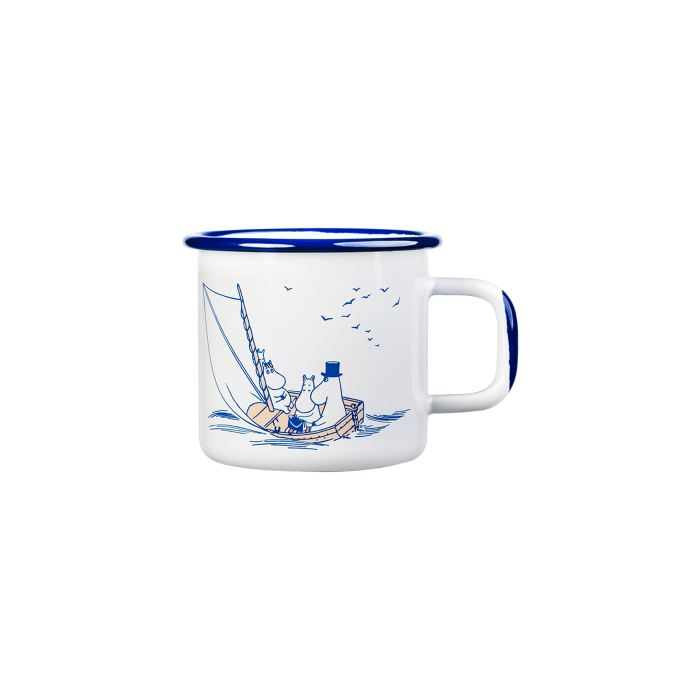 Кружка эмалированная Moomin Моряки White, 370 мл