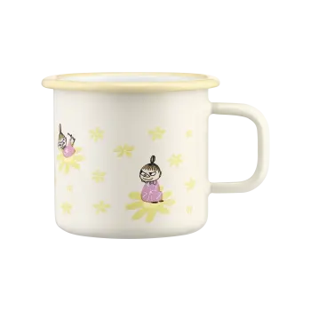 Кружка эмалированная Moomin Цветы Yellow, 370 мл