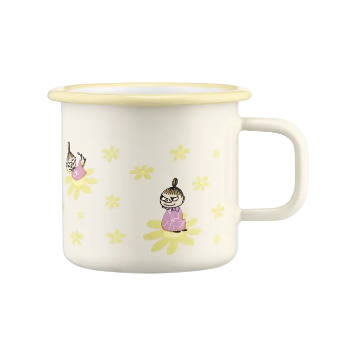 Кружка эмалированная Moomin Цветы Yellow, 370 мл