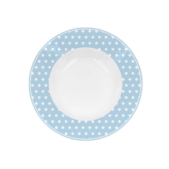Глубокая тарелка Blue with dots 22 см