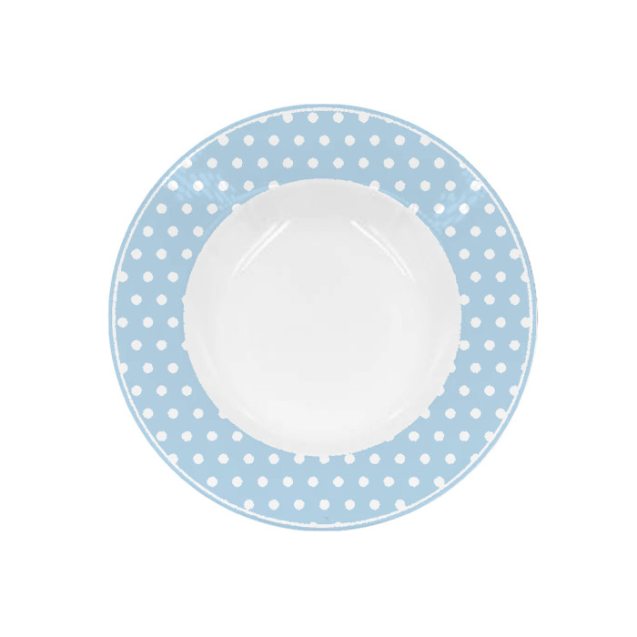 Глубокая тарелка Blue with dots 22 см