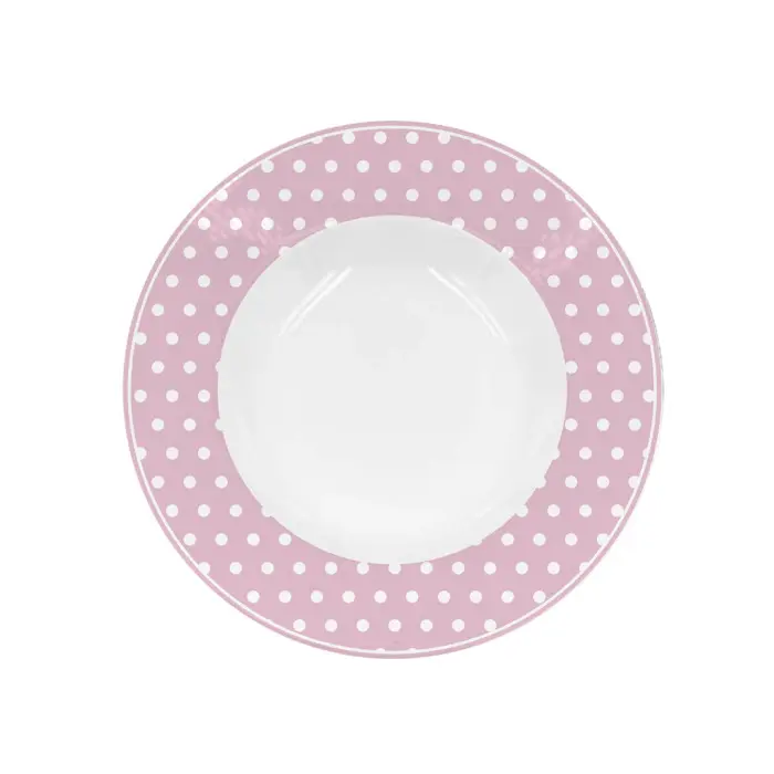 Глубокая тарелка Pink with dots 22 см