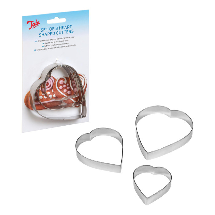 Набор форм для вырубки теста Heart 3 шт