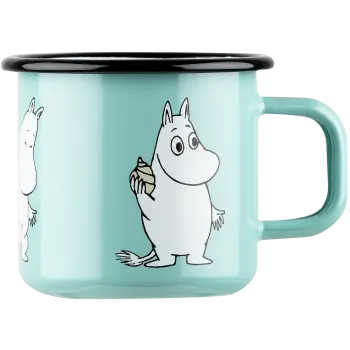 Moomin Кружка эмалированная Retro Муми-Тролль, 370 мл, mint (ТОВАР ИЗ АУТЛЕТА)