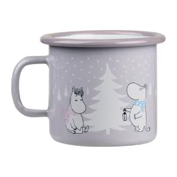 Moomin Кружка эмалированная Снегопад, 250 мл (ТОВАР ИЗ АУТЛЕТА)