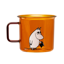 Кружка стеклянная Moomin Муми-папа 350 мл, янтарная (ТОВАР ИЗ АУТЛЕТА)