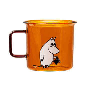 Кружка стеклянная Moomin Муми-папа 350 мл, янтарная (ТОВАР ИЗ АУТЛЕТА)