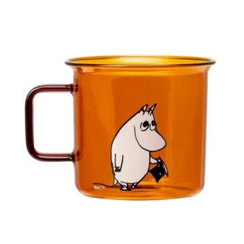 Кружка стеклянная Moomin Муми-папа 350 мл, янтарная (ТОВАР ИЗ АУТЛЕТА)