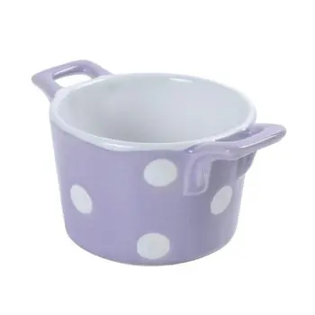 Горшочек с ручками Lilac with dots 8,5 см