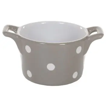 Горшочек с ручками Beige with dots 8,5 см