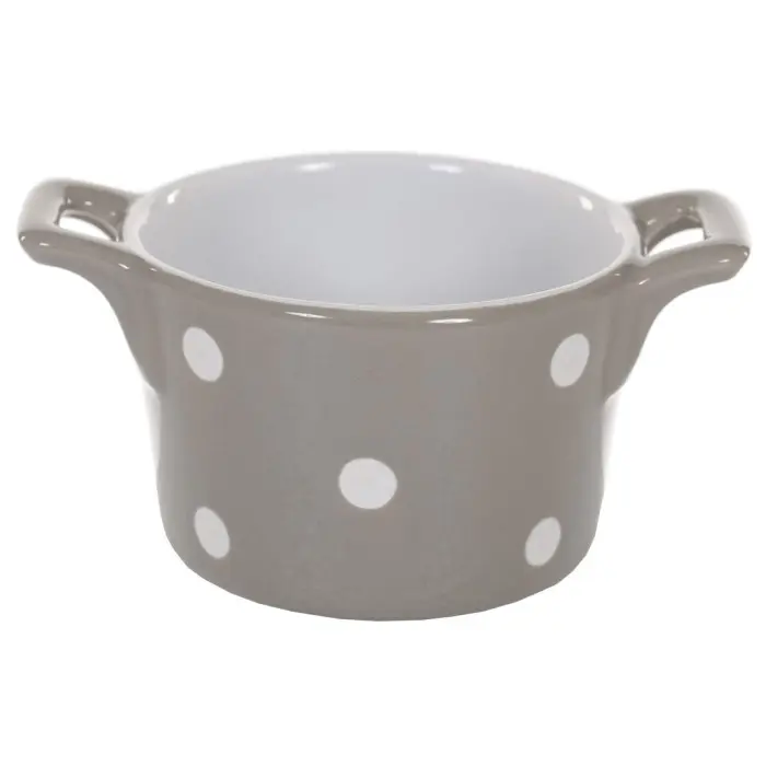Горшочек с ручками Beige with dots 8,5 см