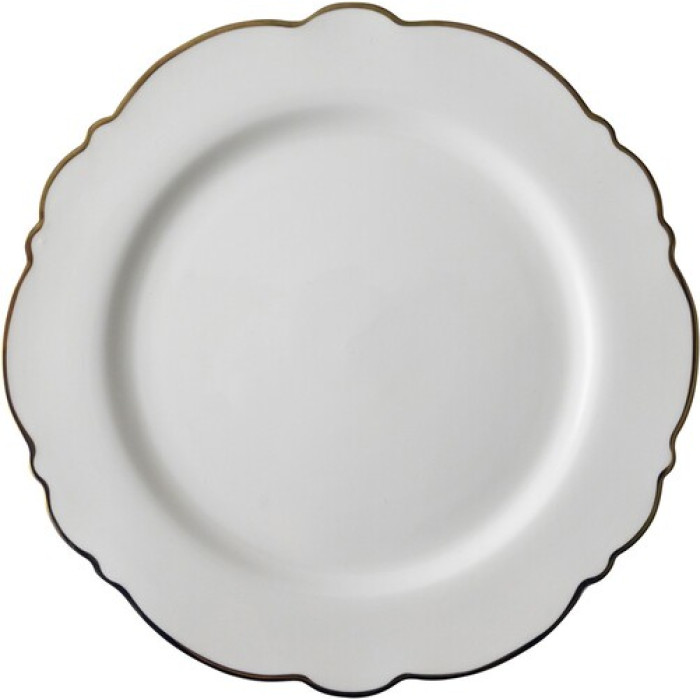 Тарелка Dutch Rose Irregular White Gold 26 см