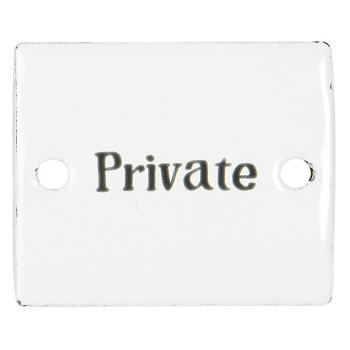 Металлическая табличка Private